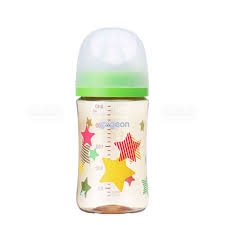 Bình sữa Pigeon cổ rộng 240ml - hình ngôi sao (núm M)