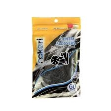 Tăm chỉ kẽ răng Nakori sợi tơ than hoạt tính bịch 60 cây