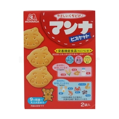Bánh quy ăn dặm Morinaga Manna bổ sung canxi và sắt cho bé từ 9 tháng tuổi 43g x 2