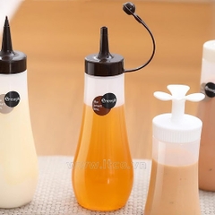 Chai đựng nước sốt Inomata 360ml - nâu