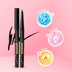 Bút kẻ mày Cezanne kèm cọ đa năng 1.2g (Black) (Black)
