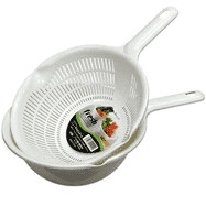 Bộ chậu rổ Sanada có tay cầm - trắng