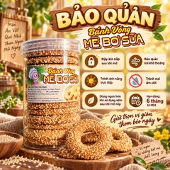 Bánh Vòng Mè Bơ Sữa - Giòn Rụm, Thơm Béo, Càng Ăn Càng Ghiền