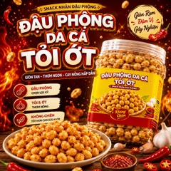Đậu Phộng Da Cá Tỏi Ớt 500gr - Giòn Rụm Thơm Ngon