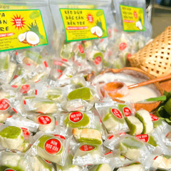 Kẹo Dừa Sáp Non Cuộn Vị Lá Dứa 500gr - Dẻo Mềm, Thơm Ngon Khó Cưỡng
