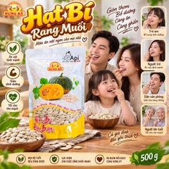 Hạt Bí Rang Muối Hùng Ký 500gr - Thơm Ngơn, Béo Ngậy (Loại Đặc Biệt)