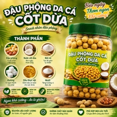 Đậu Phộng Da Cá Nước Cốt Dừa 500gr - Giòn Tan, Béo Thơm, Đậm Vị Tự Nhiên