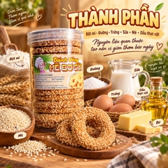 Bánh Vòng Mè Bơ Sữa - Giòn Rụm, Thơm Béo, Càng Ăn Càng Ghiền