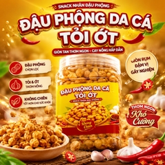 Đậu Phộng Da Cá Tỏi Ớt 500gr - Giòn Rụm Thơm Ngon
