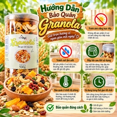 Ngũ Cốc Dinh Dưỡng Ăn Liền Granola Mix Gạo Lứt 500gr