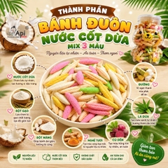 Bánh Đuôn Cốt Dừa Sầu Riêng Mix 3 Màu 350gr