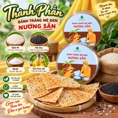 Bánh Phồng Mè Đen Nướng Sẵn ( Hộp 10 Cái )