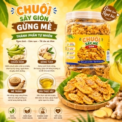 Chuối Sấy Giòn Gừng Mè 400gr