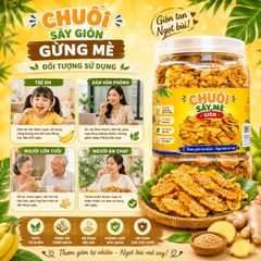 Chuối Sấy Giòn Gừng Mè 400gr