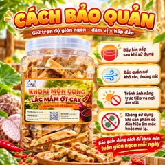 Khoai Môn Cọng Sấy Mắm Ớt Cay 500gr