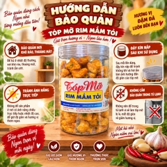 Tóp Mỡ Rim Mắm Tỏi 250gr - Giòn Rùm Rụm Ăn Là Ghiền