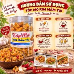 Tóp Mỡ Rim Mắm Tỏi 250gr - Giòn Rùm Rụm Ăn Là Ghiền