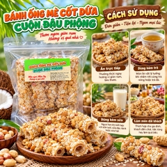 Bánh Ống Mè Cốt Dừa Cuộn Đậu Phộng
