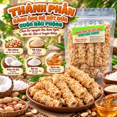 Bánh Ống Mè Cốt Dừa Cuộn Đậu Phộng