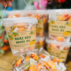 KẸO XOÀI DẺO MUỐI ỚT 500gr – Dẻo Thơm Vị Xoài Tươi, Bùng Nổ Vị Muối Ớt Chua Cay Mặn Ngọt Cực Ngon