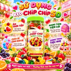 Kẹo Dẻo Chip Chip 5D 500gr - Sắc Màu Tuổi Thơ, Càng Ăn Càng Vui