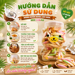 Bánh Đuôn Cốt Dừa Sầu Riêng Mix 3 Màu 350gr