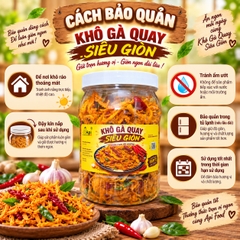 Khô Gà Quay Lá Chanh Siêu Giòn Siêu Ngon 500gr
