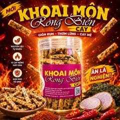 Khoai Môn Cọng Sấy Rong Biển Cay - Bùi Béo Giòn Tan Mê Ly