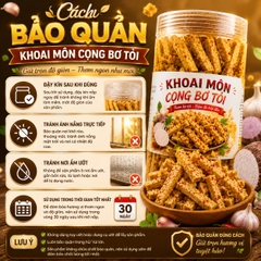 Khoai Môn Cọng Bơ Tỏi 300gr – Giòn Rụm, Thơm Béo, Đậm Đà Khó Cưỡng