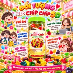 Kẹo Dẻo Chip Chip 5D 500gr - Sắc Màu Tuổi Thơ, Càng Ăn Càng Vui