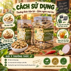 Khoai Môn Cọng Sấy Giòn Tẩm Gia Vị Mắm Hành - Bùi Béo Thơm Ngon Mê Ly