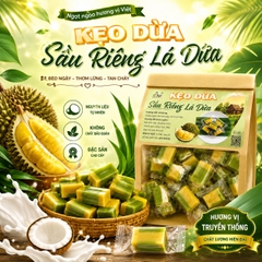 Kẹo Dừa Sầu Riêng Lá Dứa 500gr - Đặc Sản Miền Tây