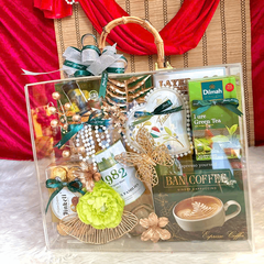 SET QUÀ TẾT MK05 – “SẮC XANH LÁ” VAL MICA SIÊU SANG (Hàng Đặt Trước 3-5 Ngày)