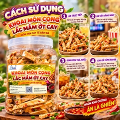 Khoai Môn Cọng Sấy Mắm Ớt Cay 500gr
