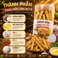 Khoai Môn Cọng Bơ Tỏi 300gr – Giòn Rụm, Thơm Béo, Đậm Đà Khó Cưỡng