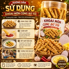 Khoai Môn Cọng Bơ Tỏi 300gr – Giòn Rụm, Thơm Béo, Đậm Đà Khó Cưỡng