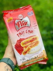 Bánh Pía Thịt Lạp Tân Huê Viên 400gr, Đặc Sản Sóc Trăng (Gói 4 Cái)