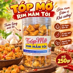 Tóp Mỡ Rim Mắm Tỏi 250gr - Giòn Rùm Rụm Ăn Là Ghiền