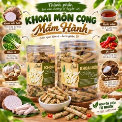 Khoai Môn Cọng Sấy Giòn Tẩm Gia Vị Mắm Hành - Bùi Béo Thơm Ngon Mê Ly