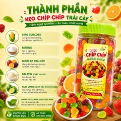 Kẹo Dẻo Chip Chip Hương Vị Trái Cây Tổng Hợp, Dẻo Dai Ngọt Thanh 500gr