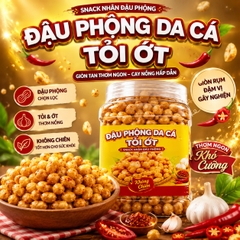 Đậu Phộng Da Cá Tỏi Ớt 500gr - Giòn Rụm Thơm Ngon