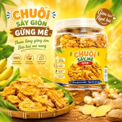 Chuối Sấy Giòn Gừng Mè 400gr