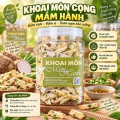 Khoai Môn Cọng Sấy Giòn Tẩm Gia Vị Mắm Hành - Bùi Béo Thơm Ngon Mê Ly