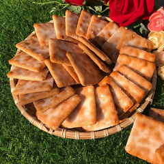 Bánh Lạt Đường Vuông Tuổi Thơ Giòn Xốp, Ngọt Nhẹ Thơm Bơ, Bánh Chay - Ăn Vặt Api Food