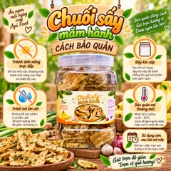 Chuối Sấy Mắm Hành 300gr - Giòn Rụm, Đậm Vị, Ăn Là ghiền