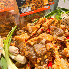 DA CÁ HỒI QUAY SIÊU CAY 220gr – Giòn Rụm Bùng Vị, Ăn Là Ghiền!