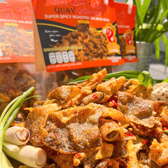 DA CÁ HỒI QUAY SIÊU CAY 220gr – Giòn Rụm Bùng Vị, Ăn Là Ghiền!