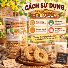 Bánh Vòng Mè Bơ Sữa - Giòn Rụm, Thơm Béo, Càng Ăn Càng Ghiền