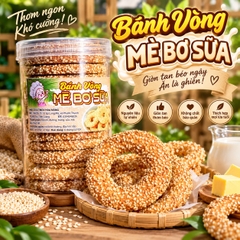 Bánh Vòng Mè Bơ Sữa - Giòn Rụm, Thơm Béo, Càng Ăn Càng Ghiền