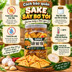 Sake Sấy Bơ Tỏi - Giòn Rùm Thơm Ngon, Ăn Là Mê 400gr